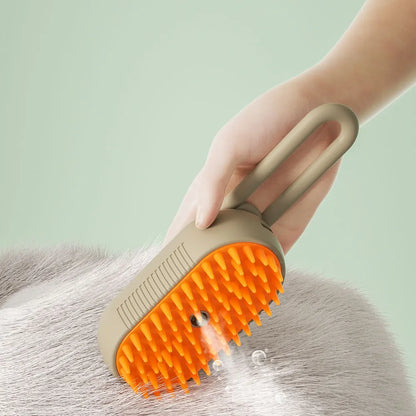 Dog Cat Steamy Brush Spray Massage 3 In1 Rechargeable Electric New Steam Brush Pet Removal Tangled and Loosse Combs Cleaner