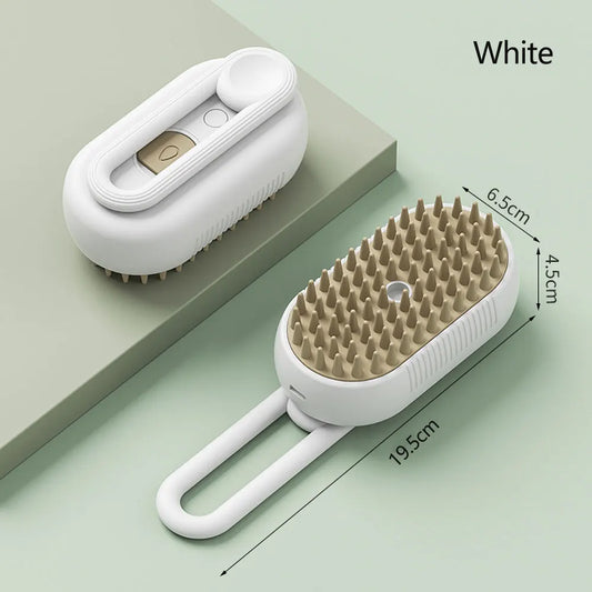 Dog Cat Steamy Brush Spray Massage 3 In1 Rechargeable Electric New Steam Brush Pet Removal Tangled and Loosse Combs Cleaner