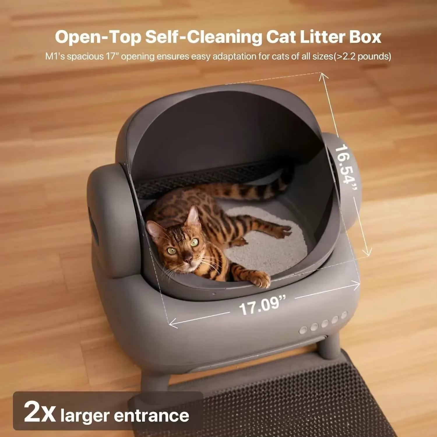 2025 EU Intelligent Fully Automatic Cat Litter Box Open Electric Cleaning Cat Toilet Oversized Poop Shovel Cat Supplies