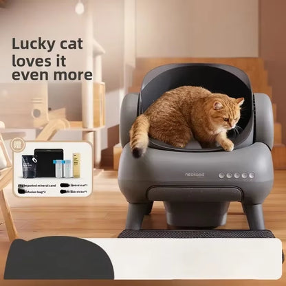 2025 EU Intelligent Fully Automatic Cat Litter Box Open Electric Cleaning Cat Toilet Oversized Poop Shovel Cat Supplies